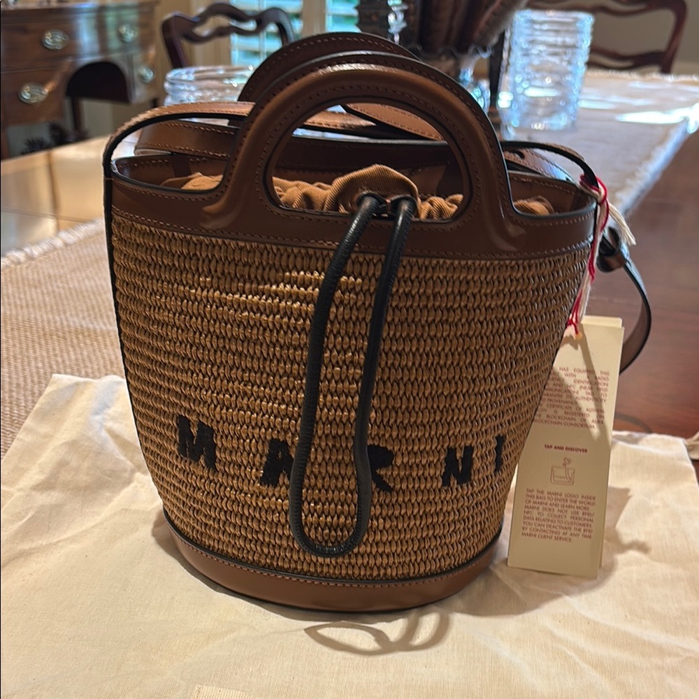 Marni small topicalia bucket bag with tags - Picture 5 of 9